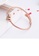 Glamorousky silver Simple and Elegant Plated Rose Gold Four-leafed Clover Shell 316L Stainless Steel Bangle 9BE1CACFD6F728GS_4