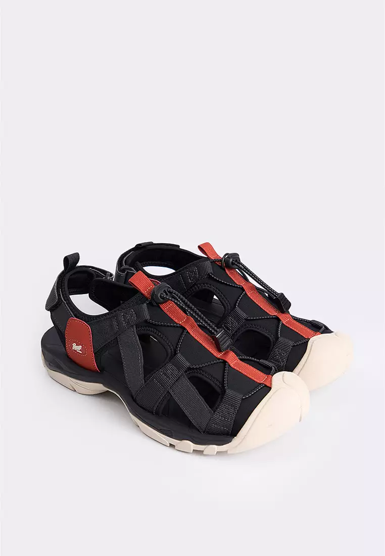 Men's Sandals with Cord Strap and Rubber Toe Bumper