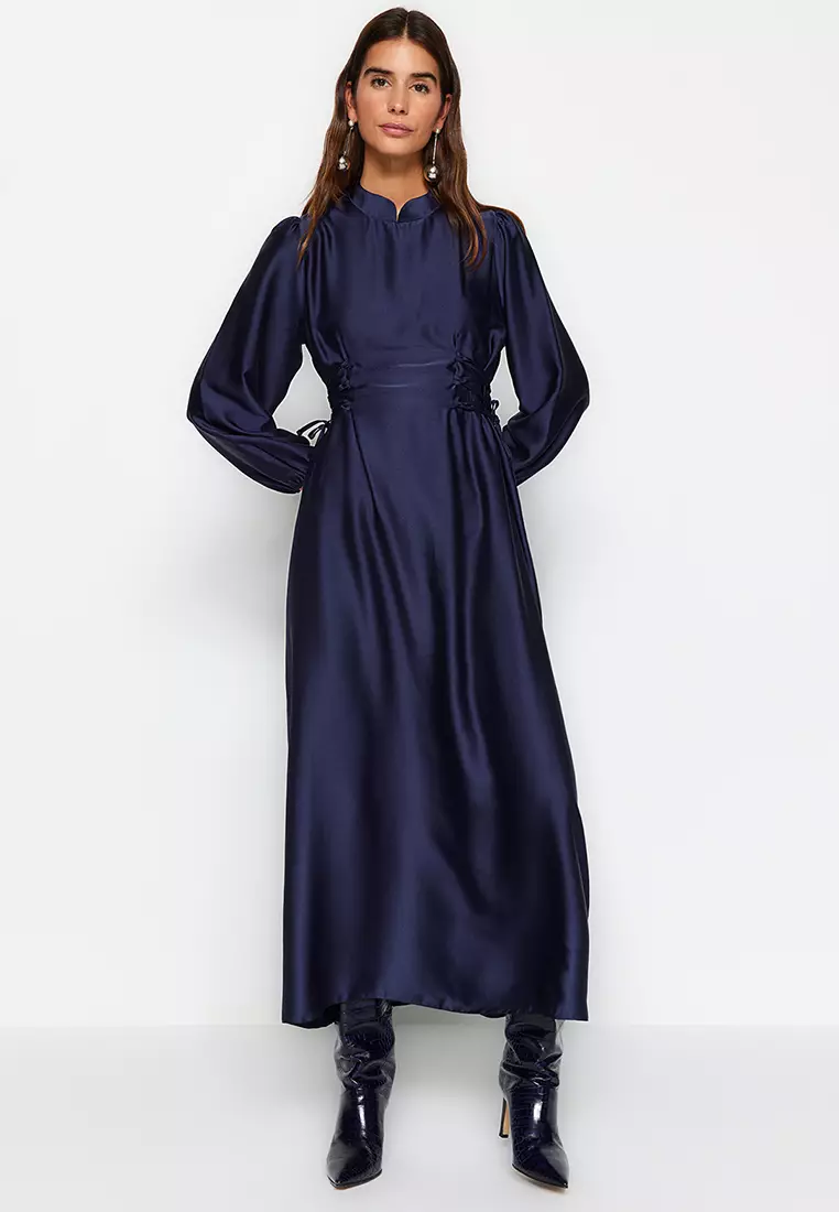 MODEST Satin Evening Dress