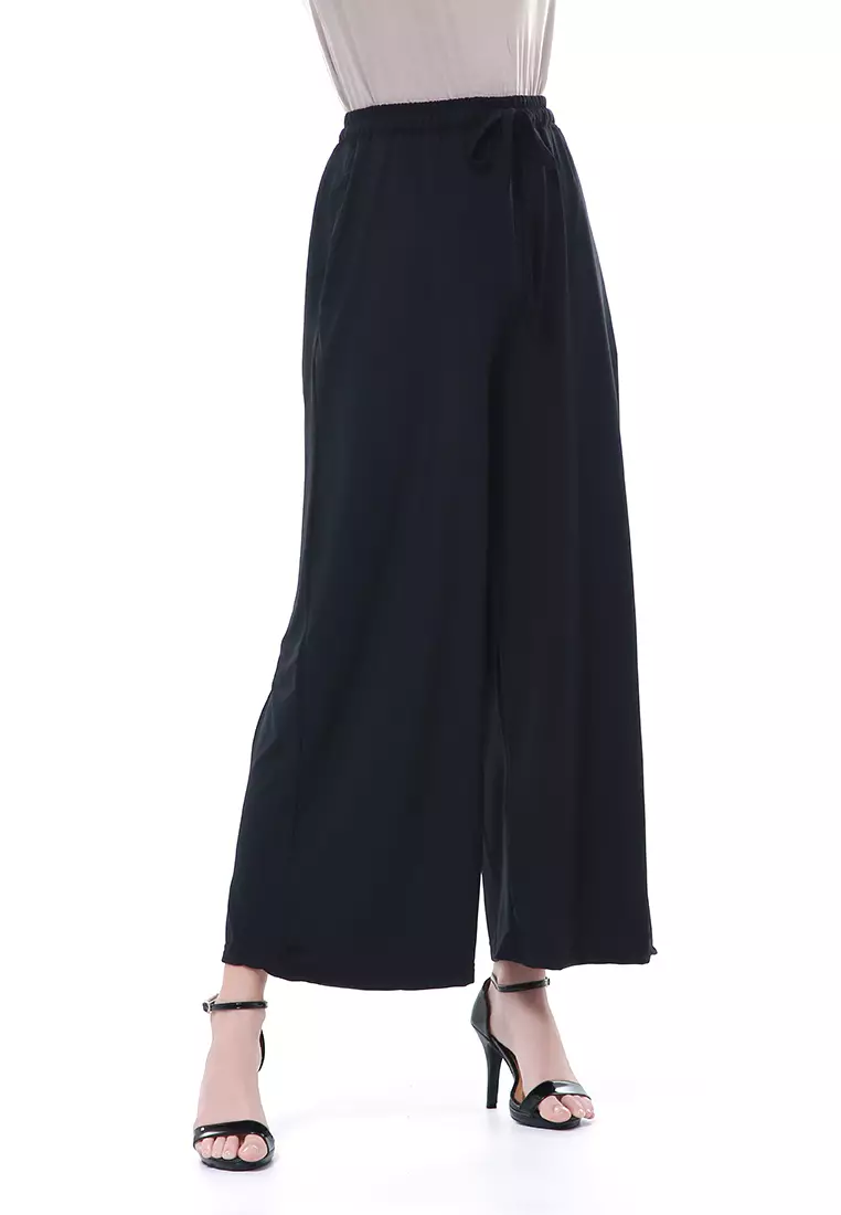 Nana Celana Kulot Bawahan Wanita Regular Fit Premium Quality - Black