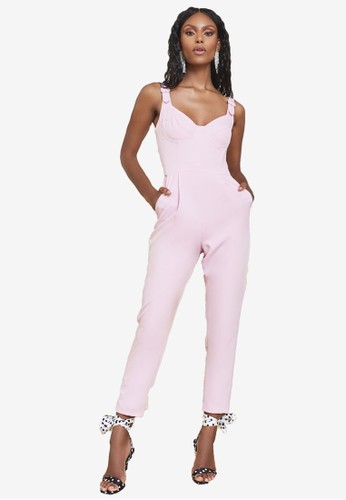 Jual Lavish Alice Buckle Detail Underwired Jumpsuit Original Zalora Indonesia