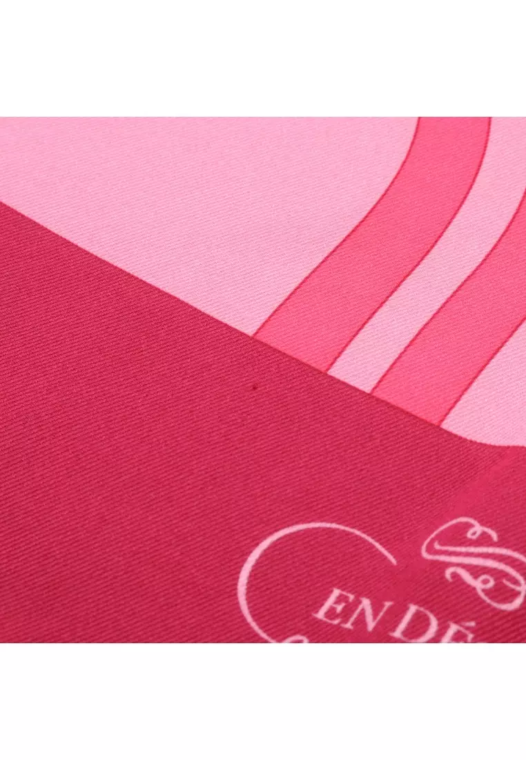 Pre-Loved Hermès carres 70 EN DESORDRE scarf silk Bordeaux pink
