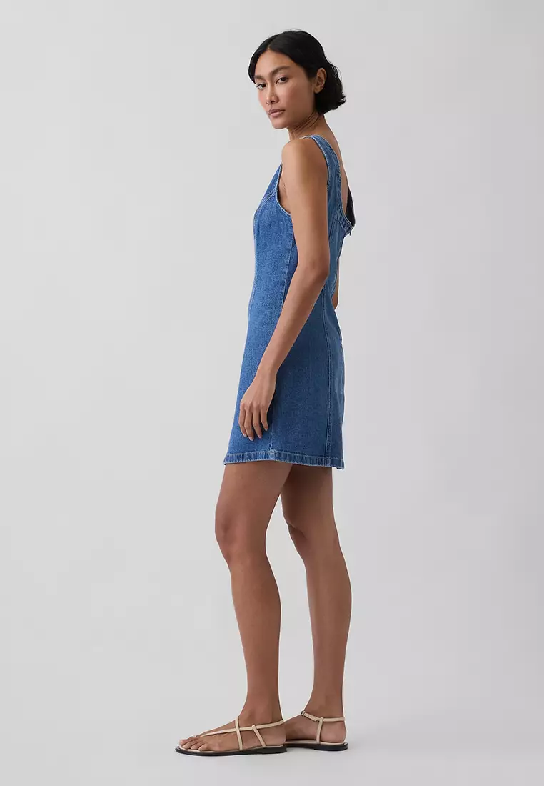 strapless open back dress Boat Neck Open Back Fit and Flare Mini Dress – Selected main image 1