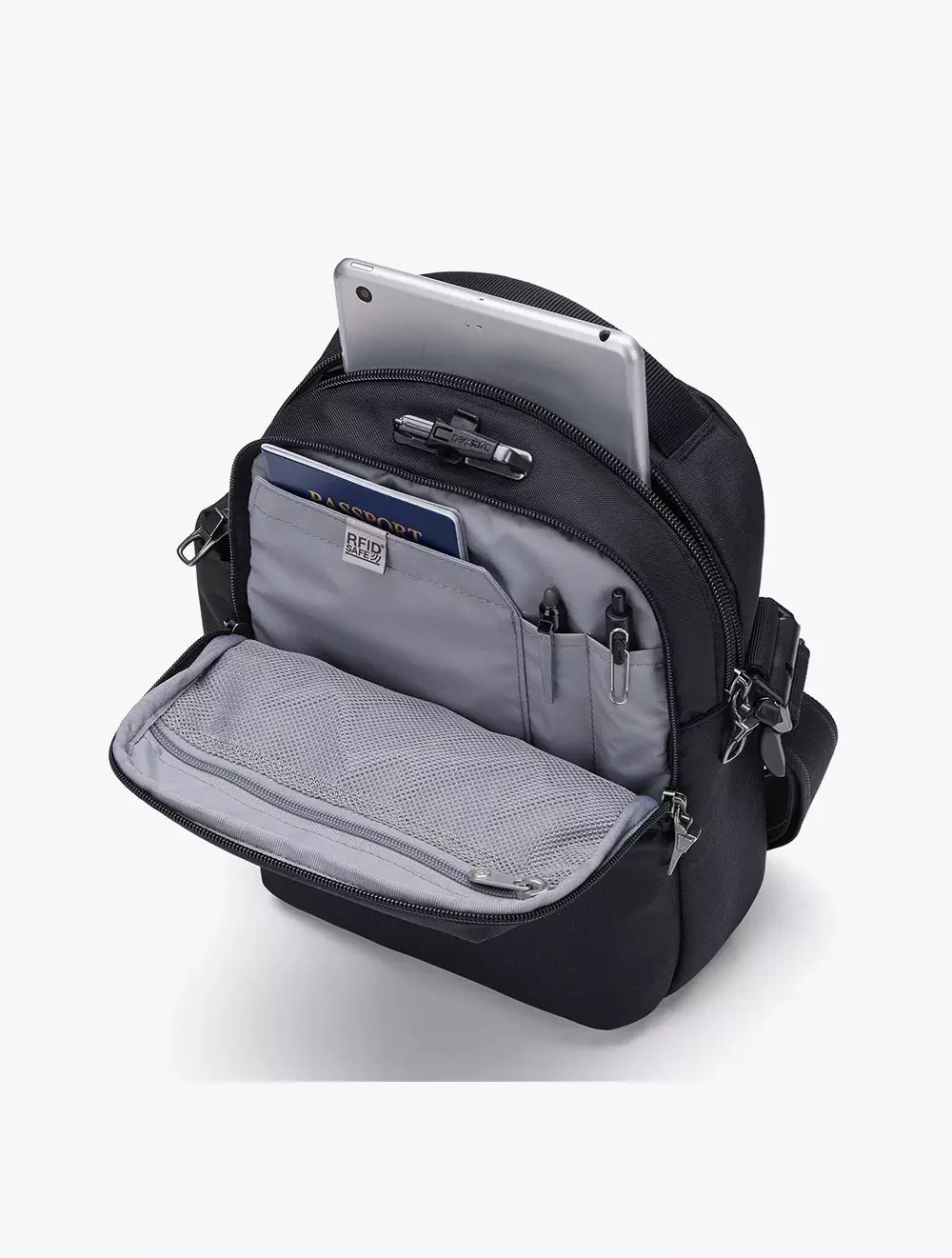 Pacsafe V Tour crossbody - Jet Black - Jet Black