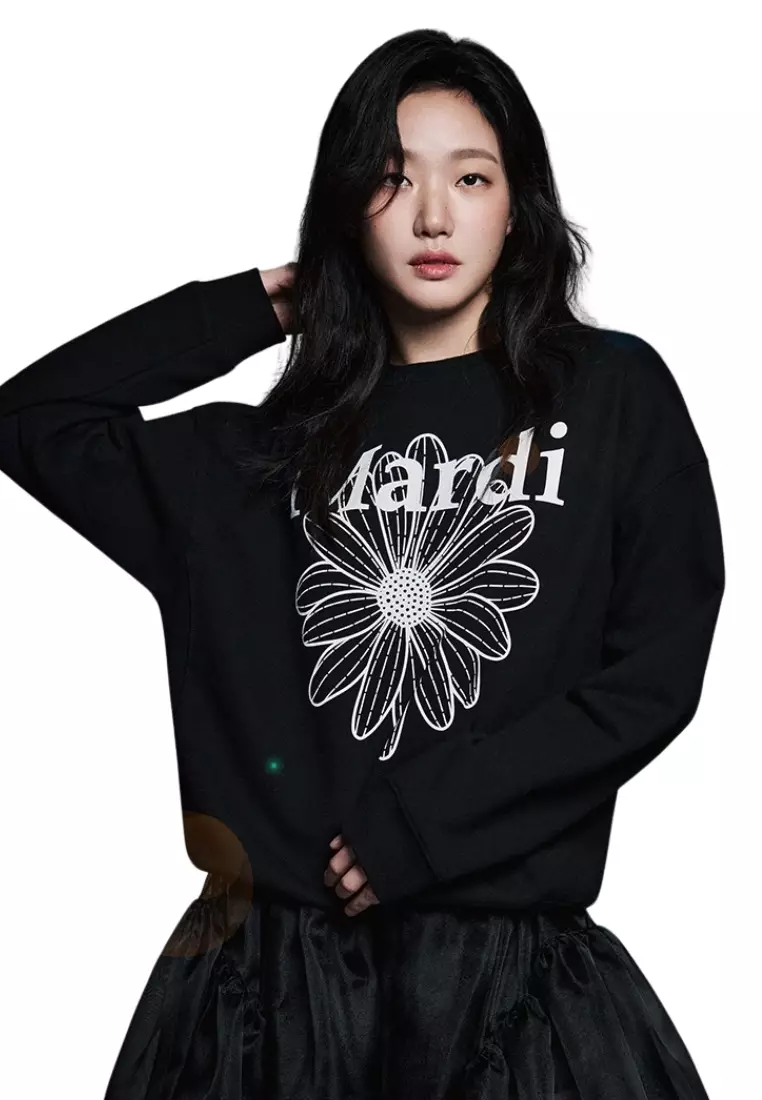 Jual Mardi Mercredi Sweatshirt Flowermardi - Black White