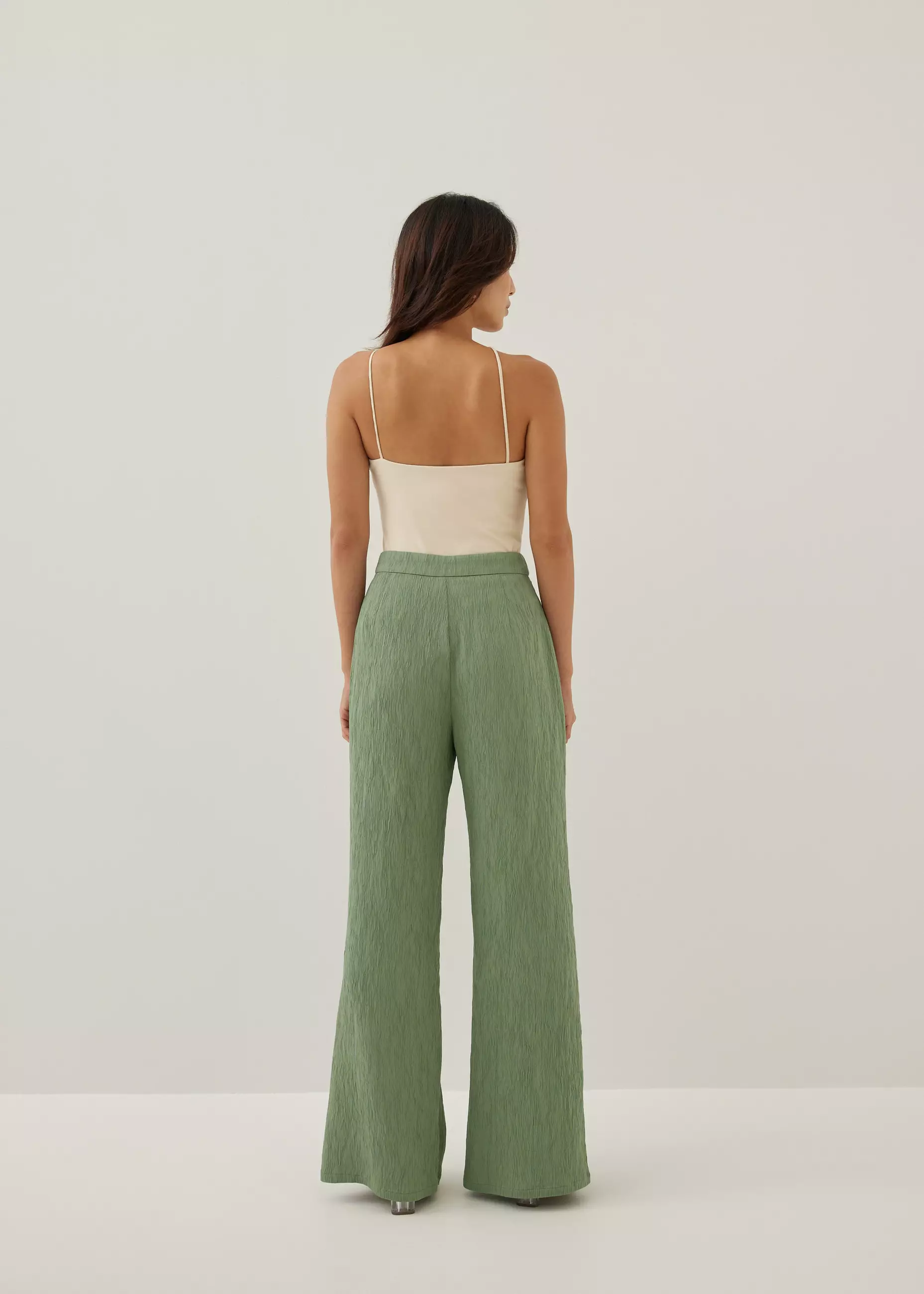 Celana Wanita - Emory Textured Flare Pants