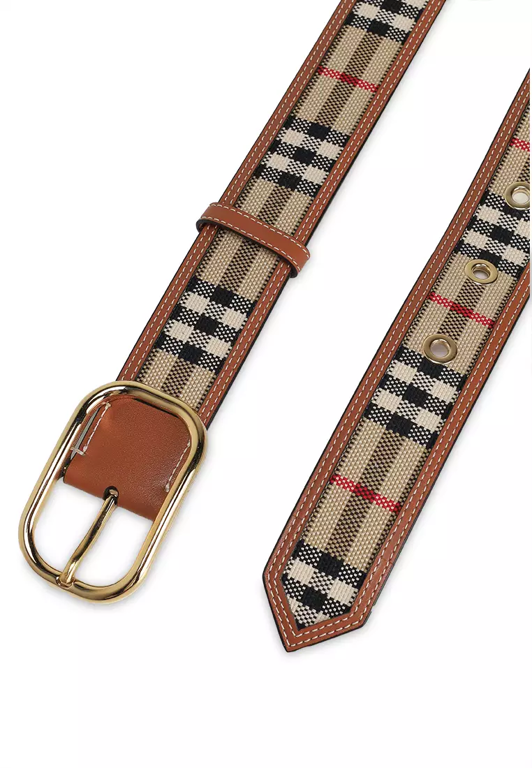 Buy Burberry Check Belt (nt) 2025 Online ZALORA