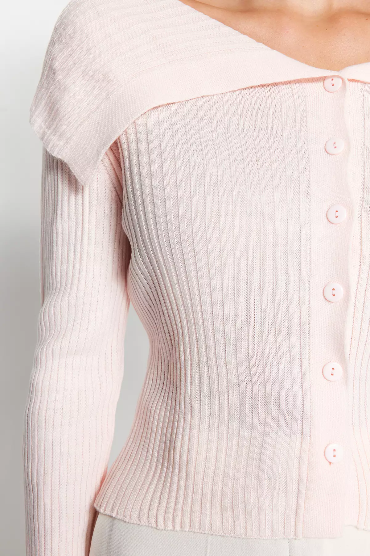 Off Shoulder Knit Cardigan