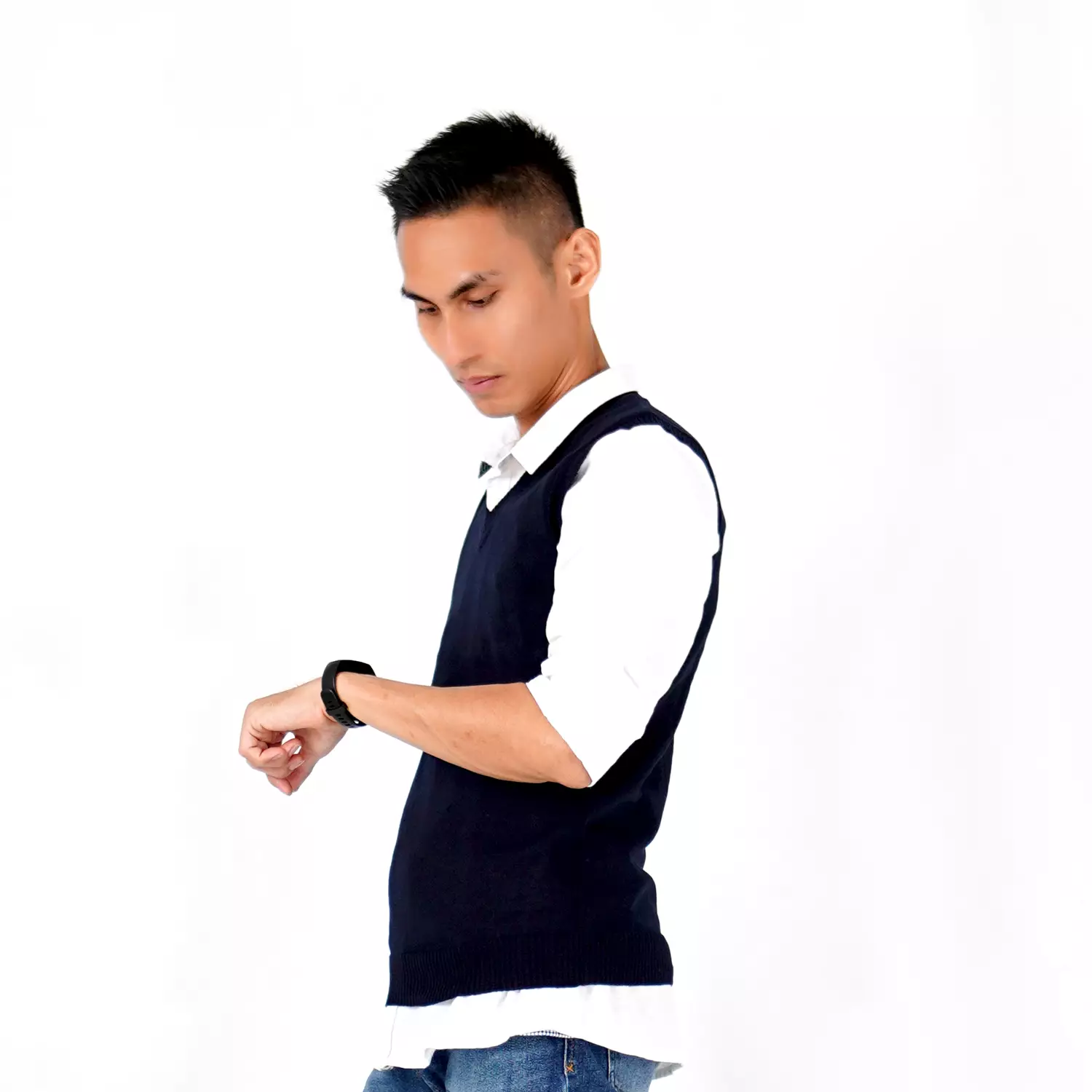  Rompi Rajut Pria Polos / Basic Knit Vest Rompi Seragam / Rompi Polos