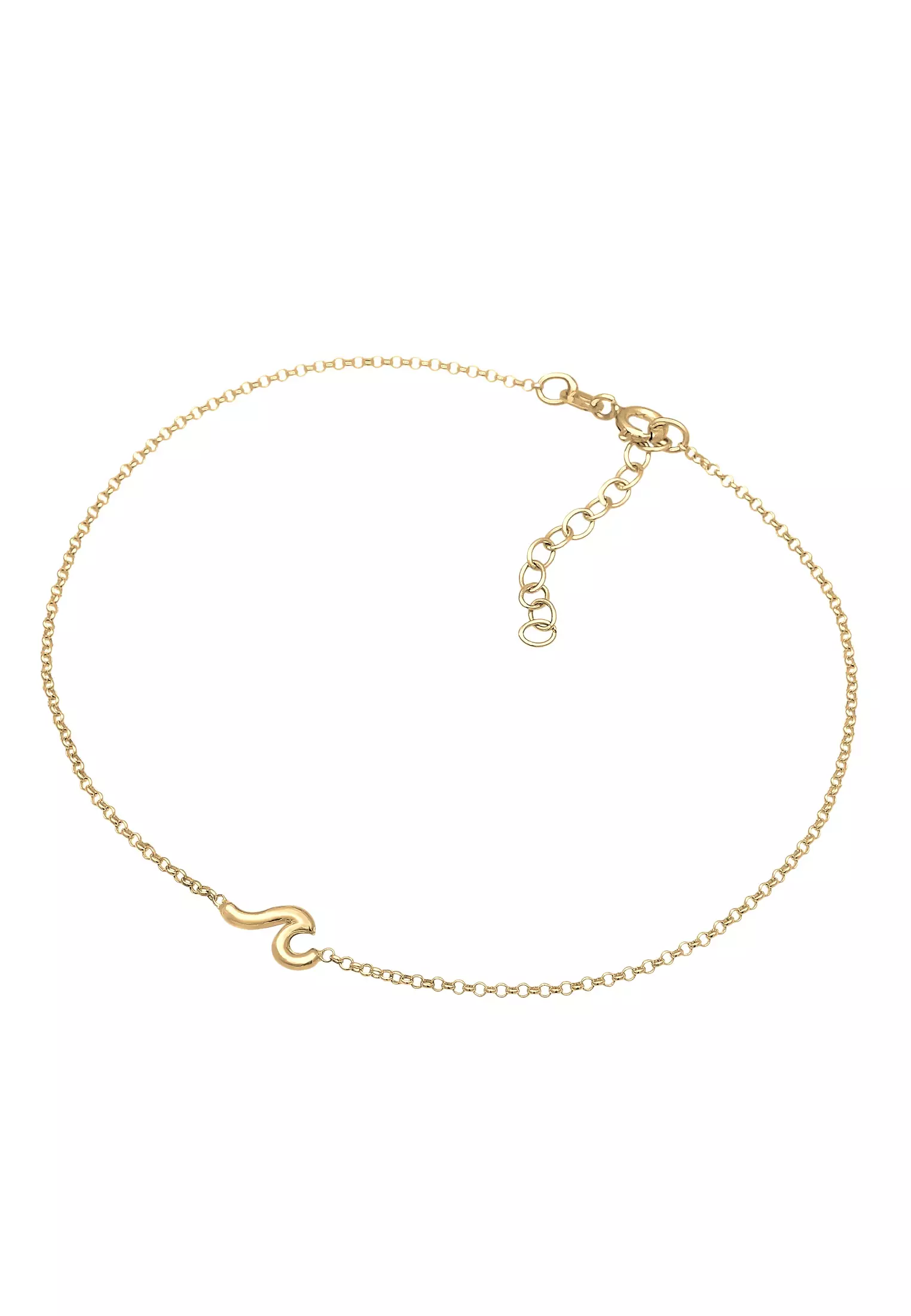 Anklet Pendant Wave Maritime Basic Gold Plated
