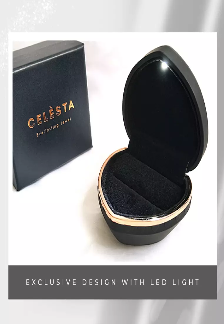 Her Jewellery CELÈSTA - Mon Trefle Earrings (Moissanite Diamond, 925 Silver plated with 18K Gold)