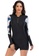 Its Me black and multi Surf Print Long Sleeve One Piece Swimsuit 0D3C4US29860AFGS_1