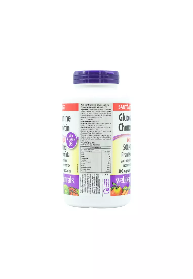 WEBBER NATURALS Glucosamine Chondroitin with Vitamin D3 300capsule(s)