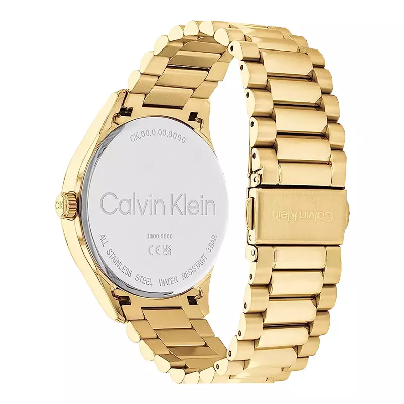 Jam Tangan Unisex Calvin Klein Ionic 25200229 Green Dial Gold Stainless Steel Strap