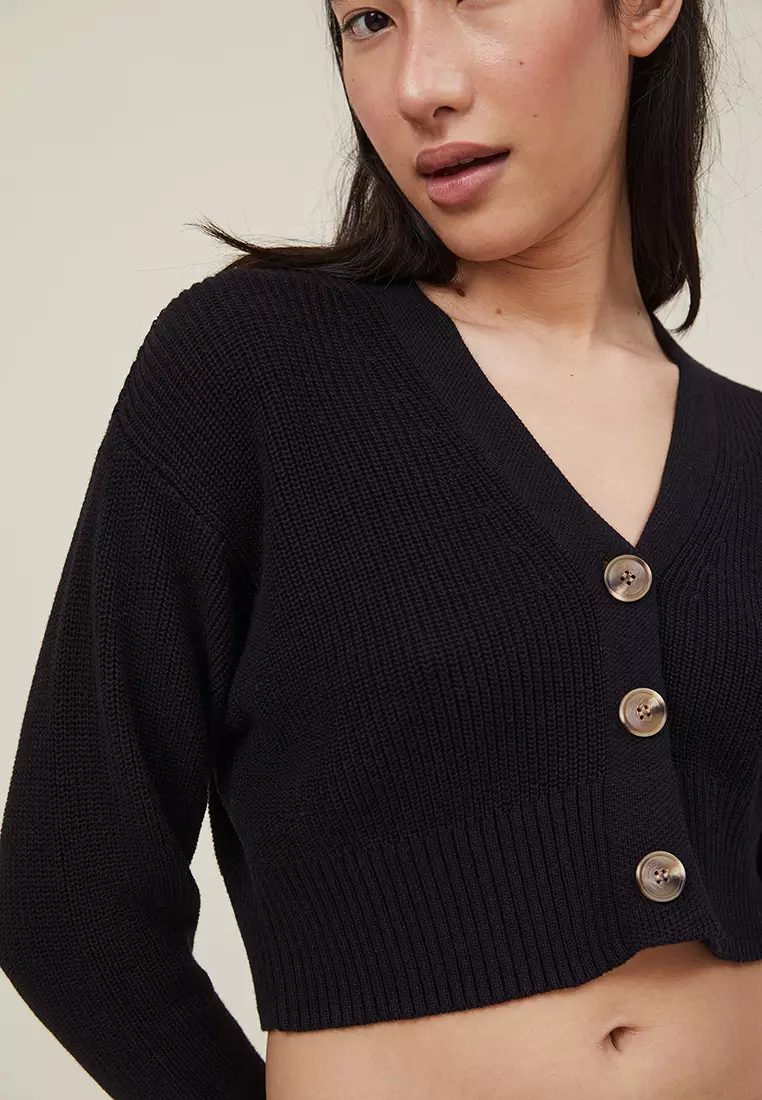 Cotton On Everyday Crop Button Cardigan 2024