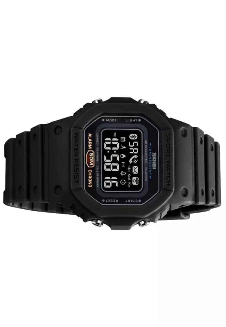 Jam Tangan Smartwatch Pria Bluetooth Pedometer Many Function Waterproof Strap Tali Material PU BY49 ORIGINAL