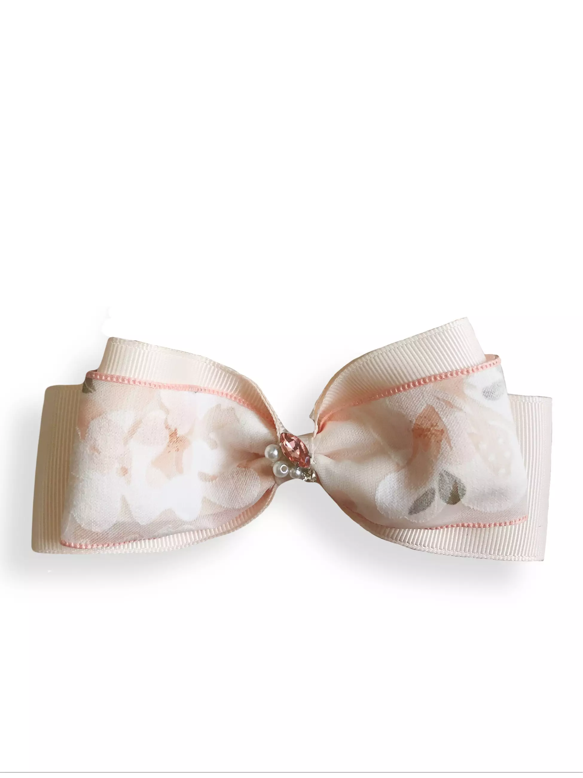 Jual Milan de sable French clip Cassia Bow Peach - Pita Rambut Korean ...