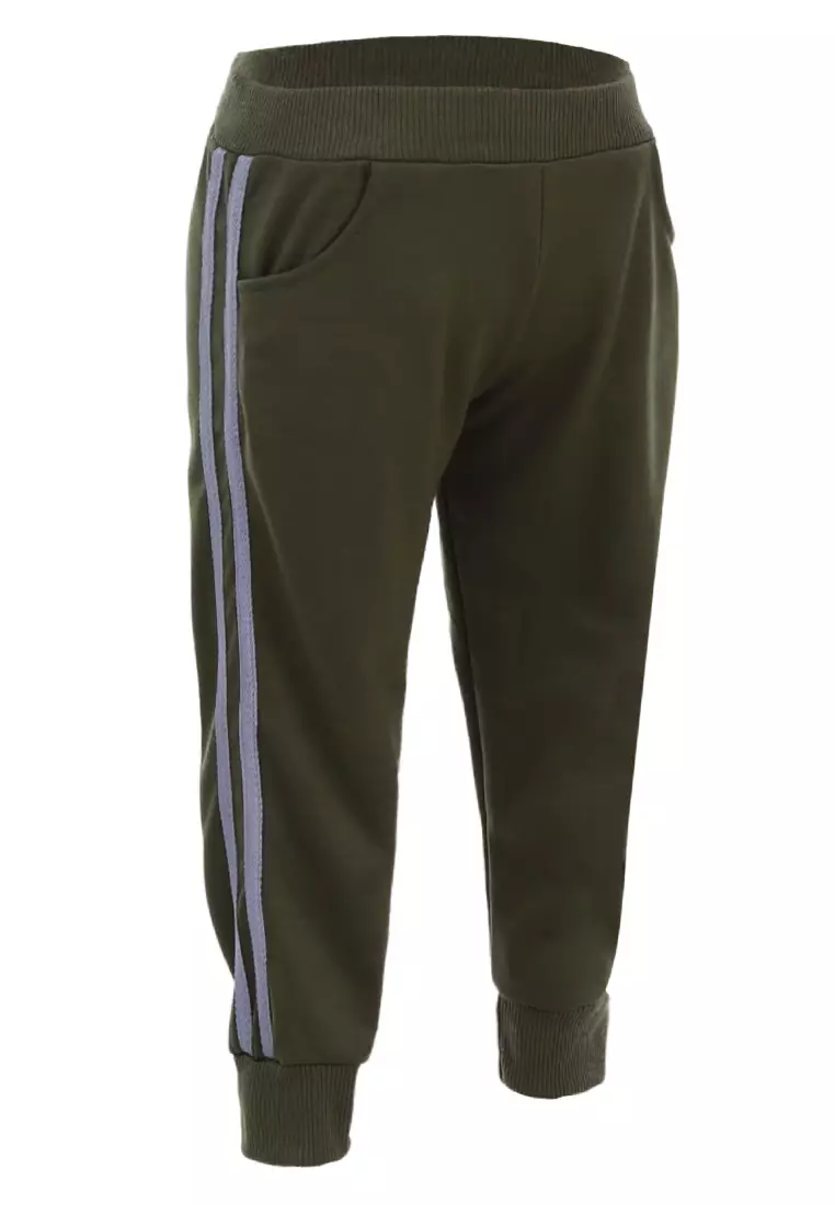 Wileen Celana Panjang Anak Unisex Motif Polos Kid Jogger Pants Material Babyterry ORIGINAL - Army Green