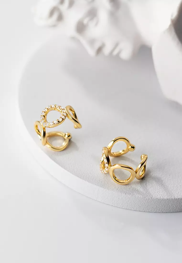 Chain design hot sale gold earrings