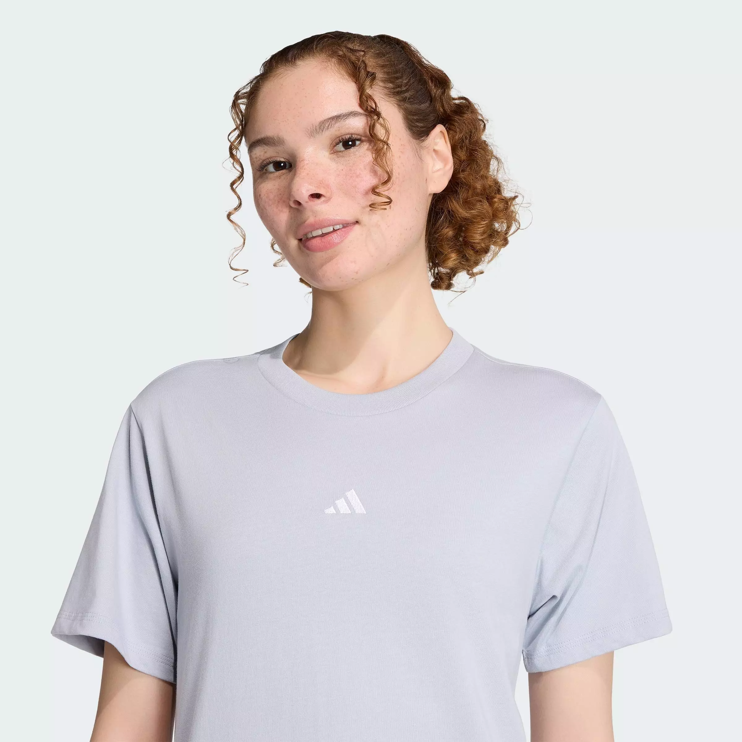 Lifestyle Essentials Small Logo Cotton Tee Women Grey KC5250
