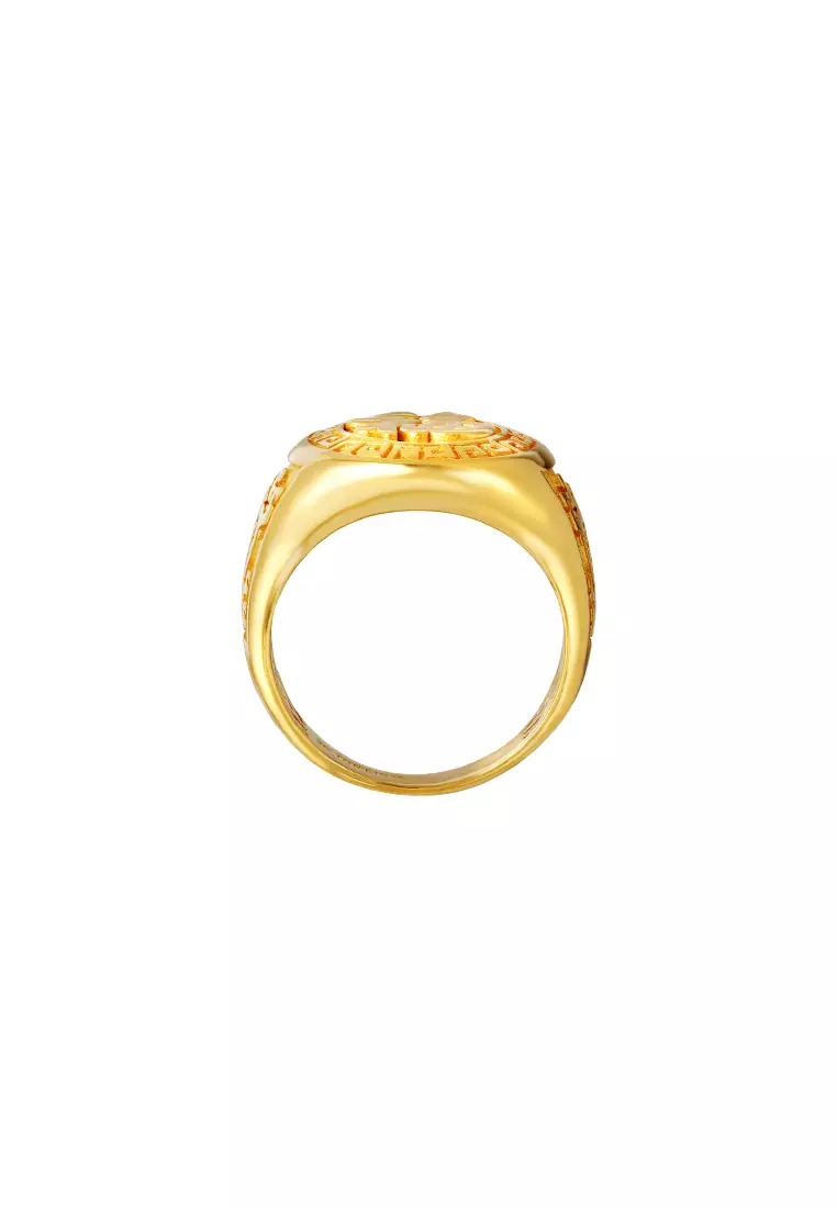 TOMEI Fu-Zi Men Ring, Yellow Gold 916