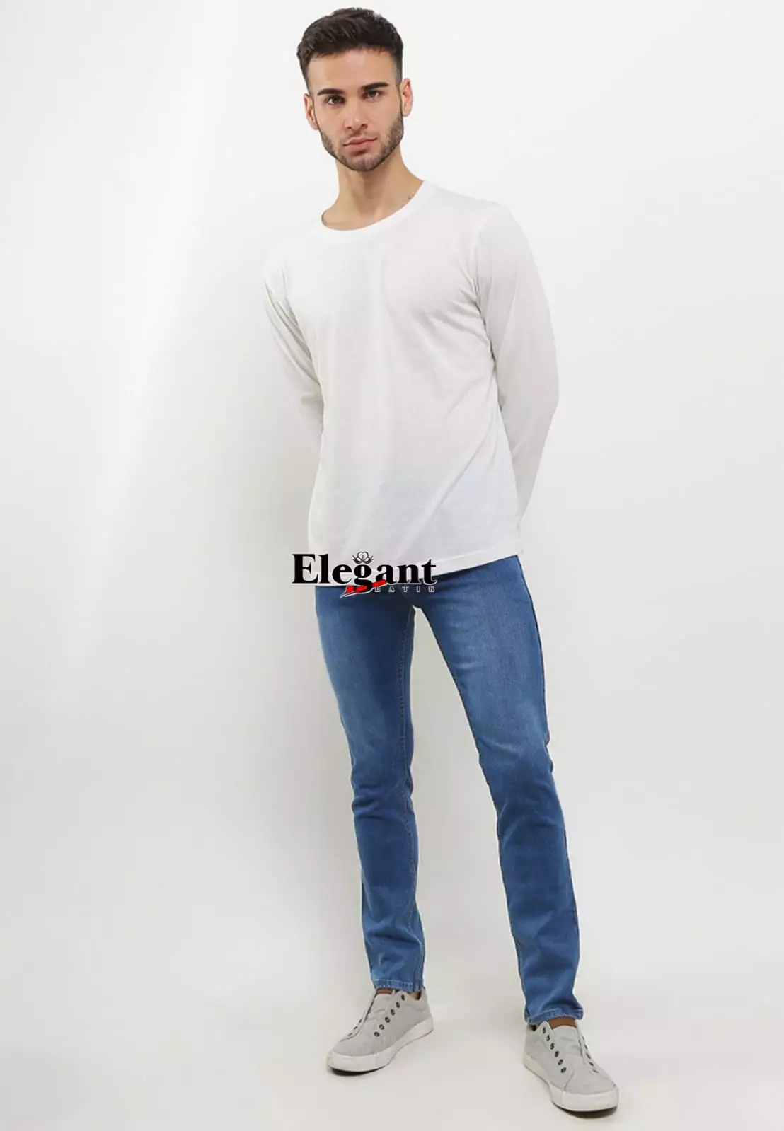 Celana Jeans MH7 Pria Slimfit Soft Denim Light Blu