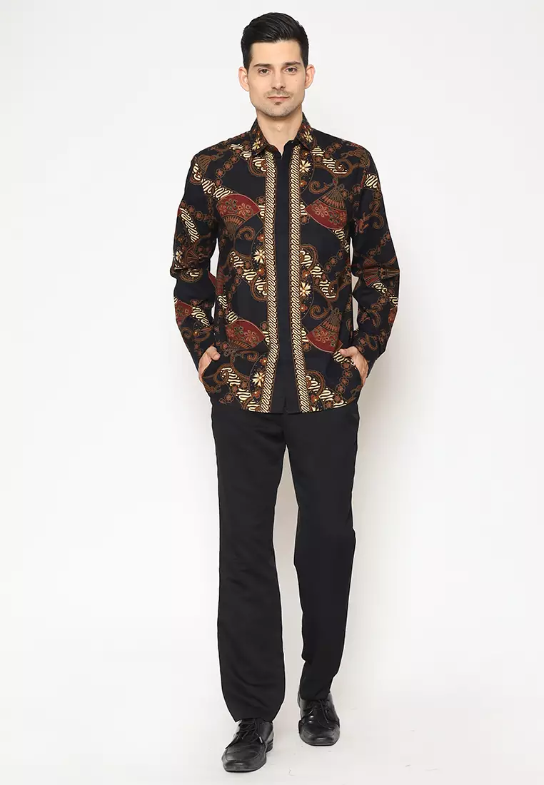 Aksa Batik Pria Kemeja Panjang Noe Nichole