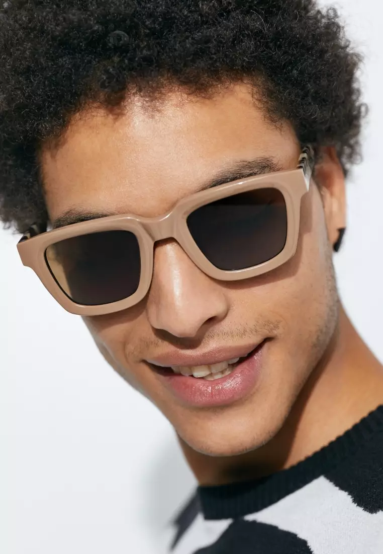 One Uptown - Brown Olive Sunglasses for Men and Women, Unisex. Official Product designed in Spain