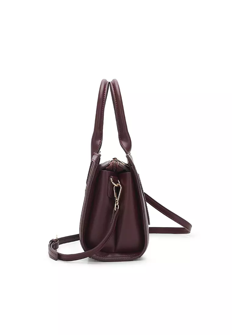 Women's Top Handle Bag / Sling Bag / Crossbody Bag / Shoulder Bag - Maroon