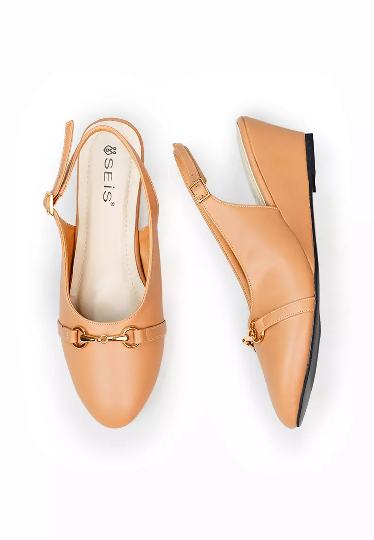 SEIS Sharon Mules Heels Wanita | Wedges tali wanita