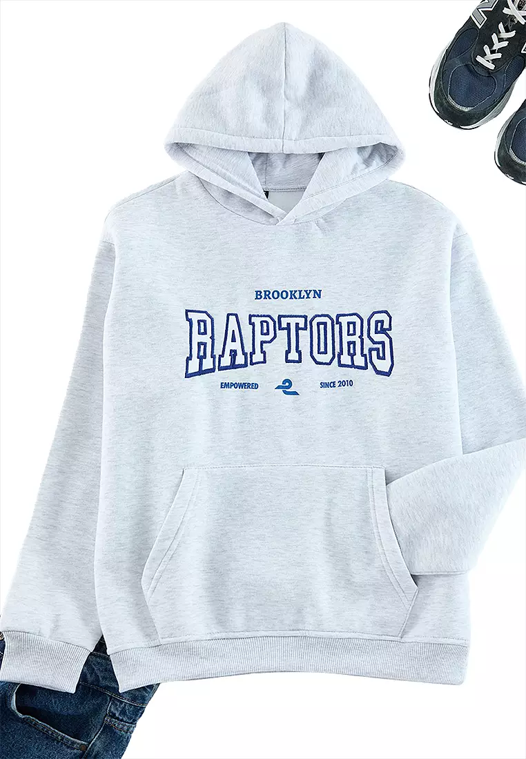 Slogan Embroidered Hoodie