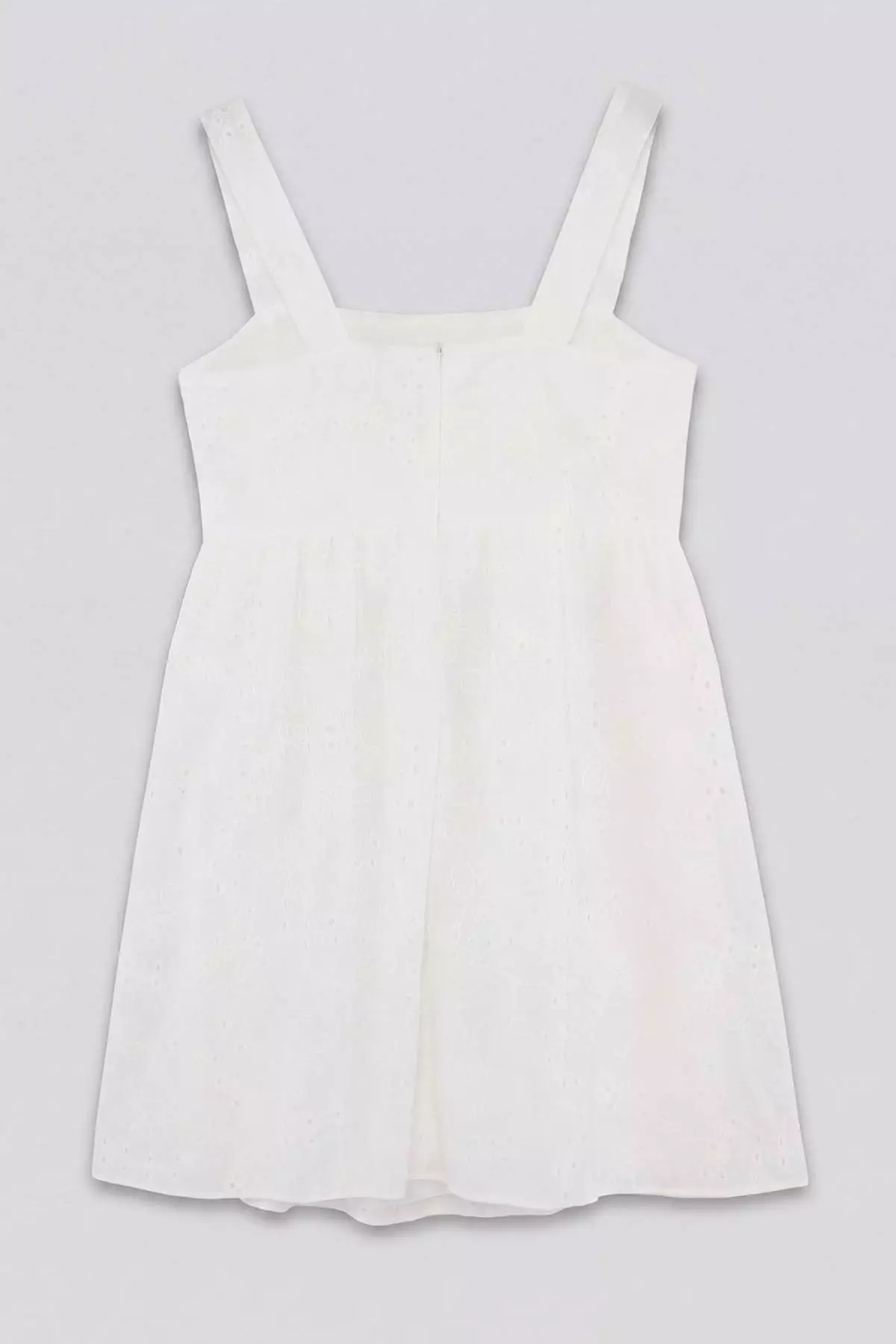 White Woven Plus Size Dress Tbbss26Ah00064
