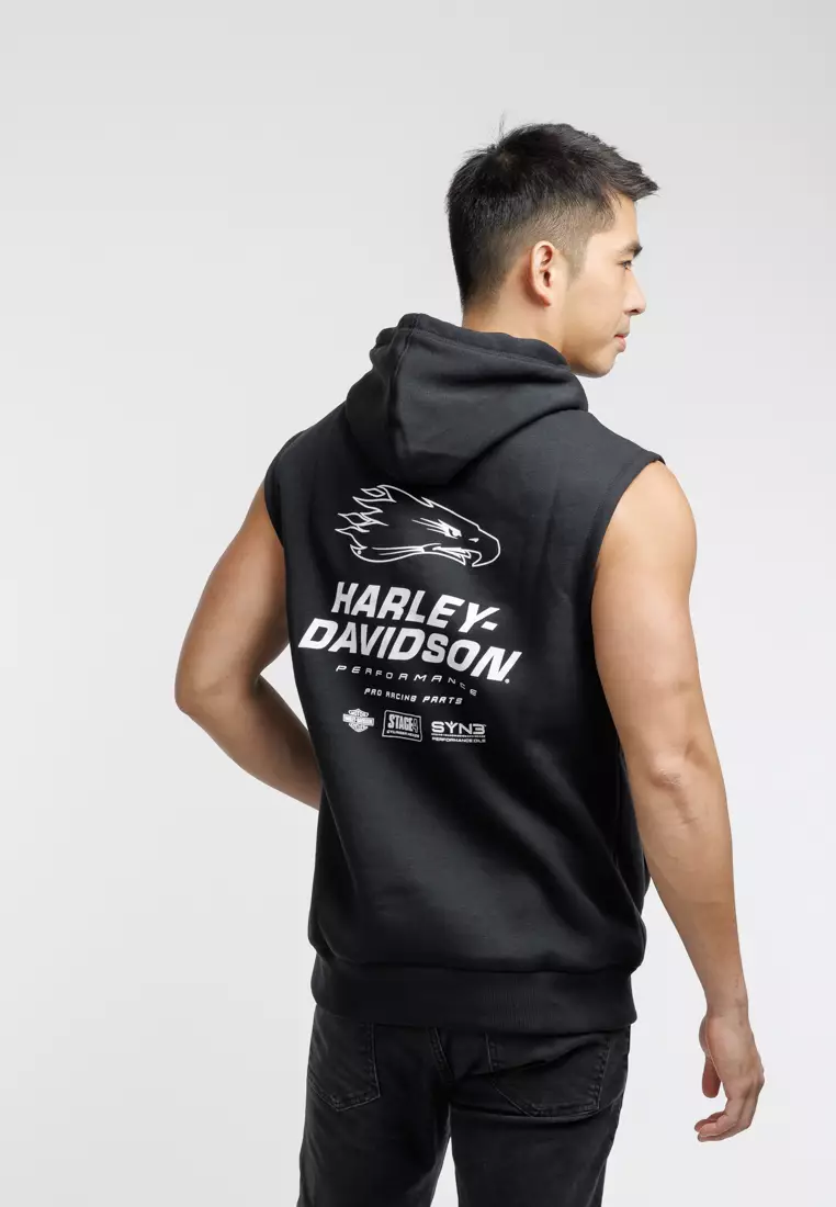 Harley davidson sleeveless hoodie store