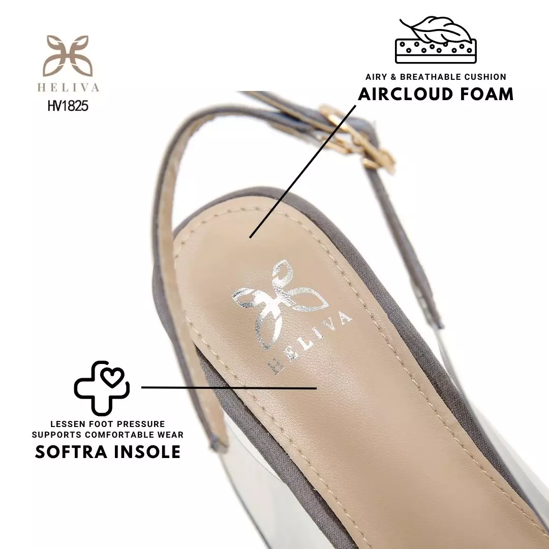 Heliva Raisa High Heels Crystal Satin Sling Back Sol 5.5cm