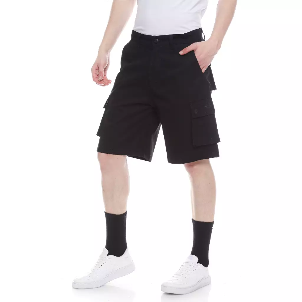 Celana Pendek Cargo Short Pants Cotton Twill Black