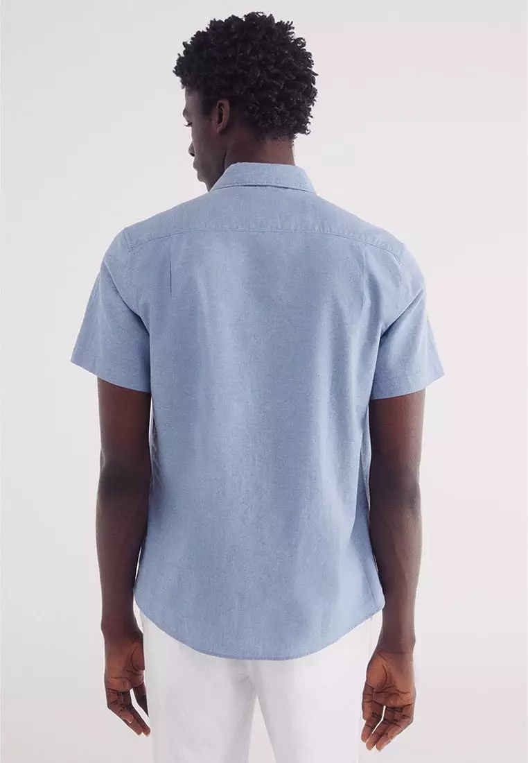 Short-Sleeved Linen Shirt