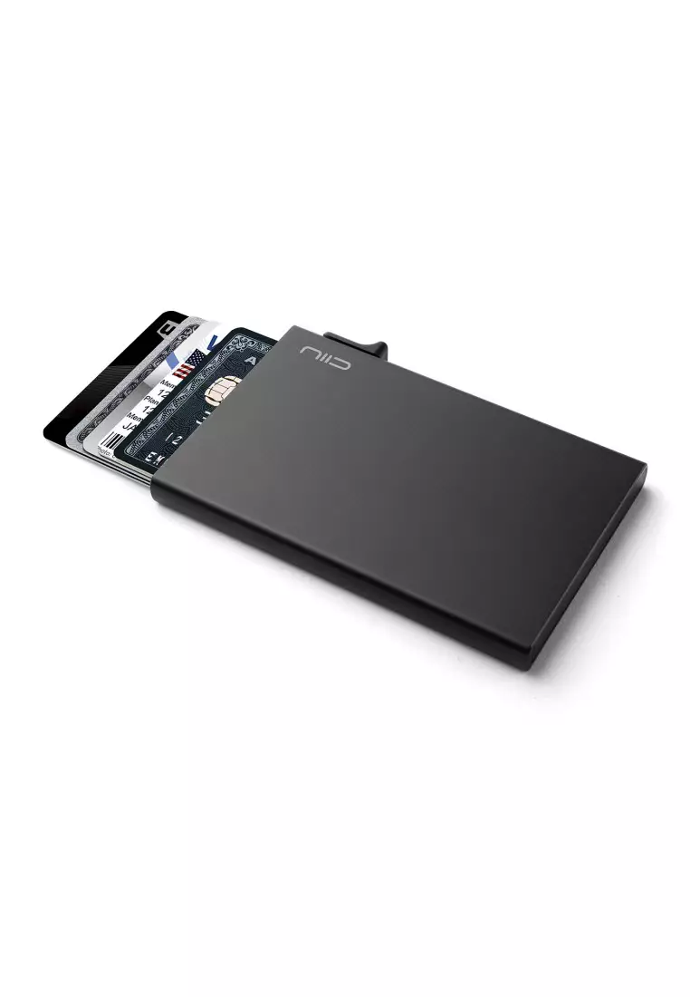 NIID RFID Security Slide Card Protector Meteorite Black