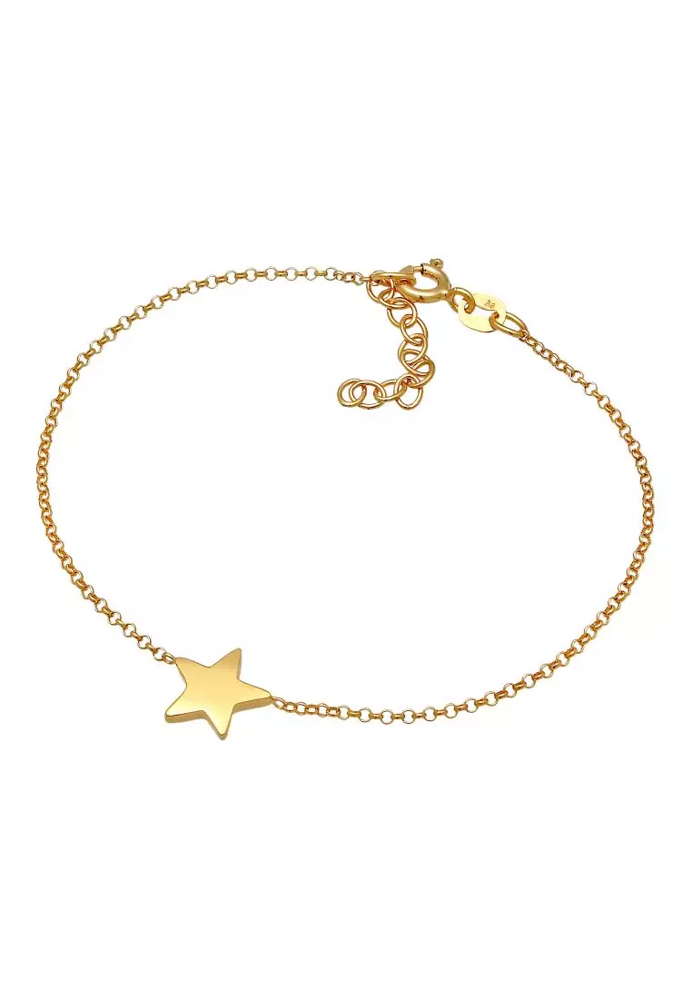 Bracelet Star Pendant Astro Filigree Gold Plated
