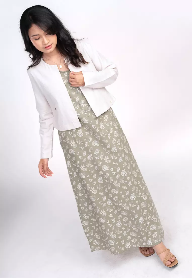 C2 Urbach Green Set Pieces Dress Wanita