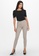 JACQUELINE DE YONG grey and beige High Waist Skinny Ankle Pants A1ECCAAE717743GS_4