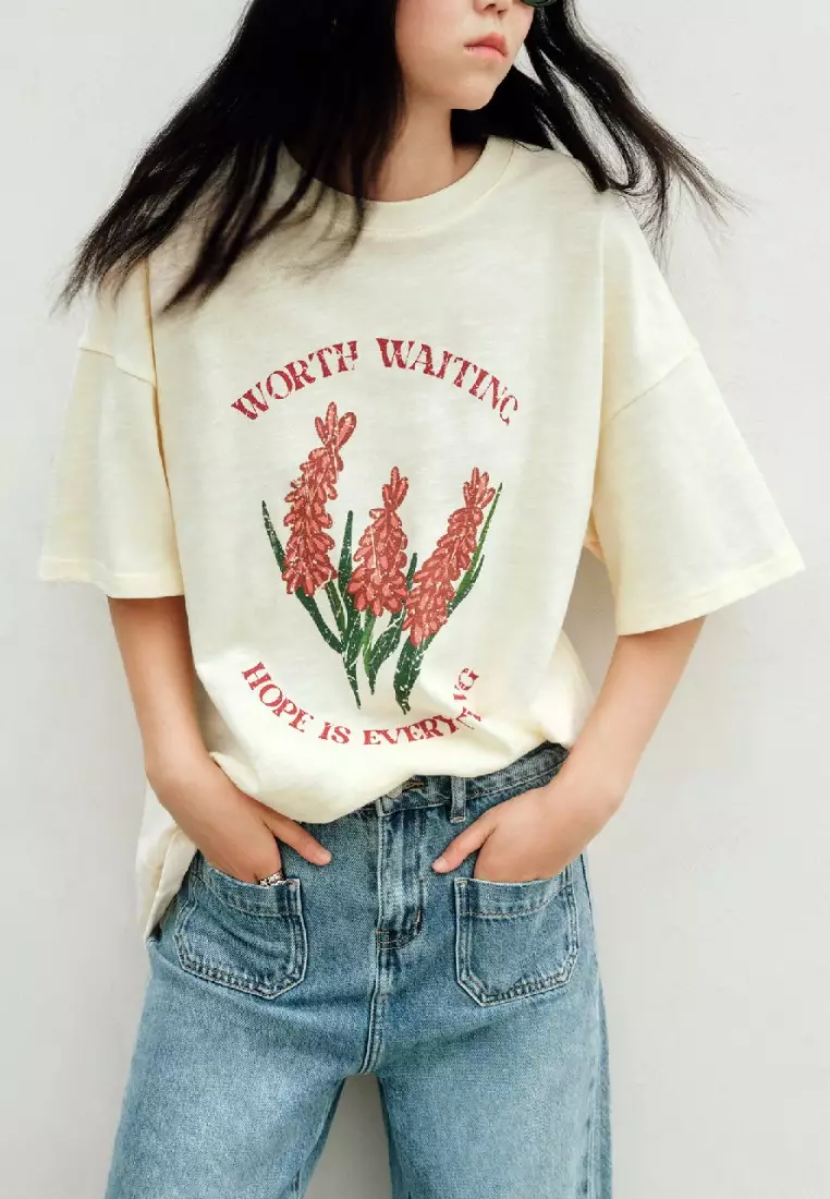 Buy Urban Revivo Printed Crew Neck T Shirt Online ZALORA Malaysia