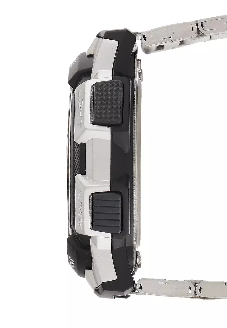 Casio Jam Tangan Pria - Silver Black - Stainless Steel - AE-1100WD-1AVDF