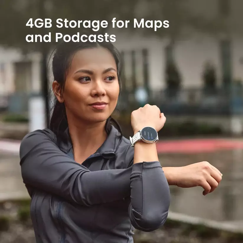 Amazfit Active 3 Premium Apex Silver | 12 Days Battery | 160+ Sport Mode | Sapphire Glass