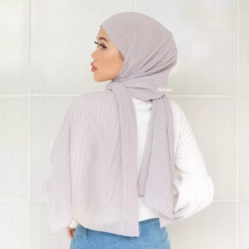 AURA Active Hijab Pashmina Full Plisket Wave