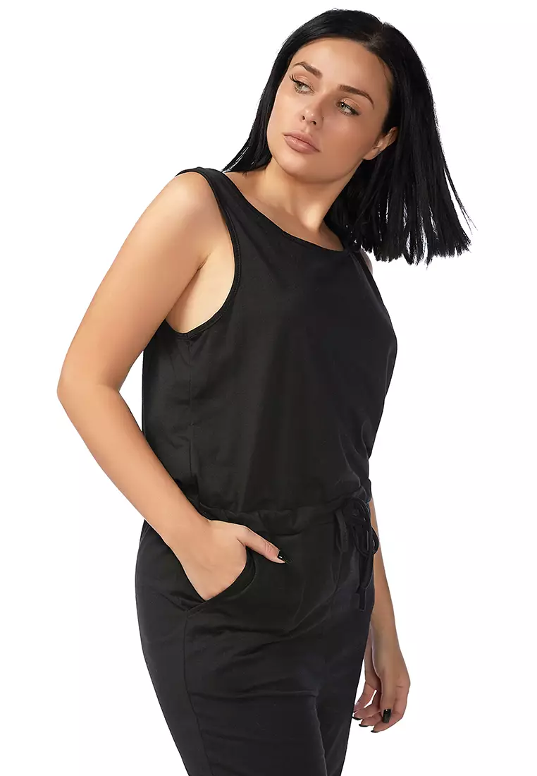 Buy London Rag Black as Night Drawstring Jumpsuit Online ZALORA