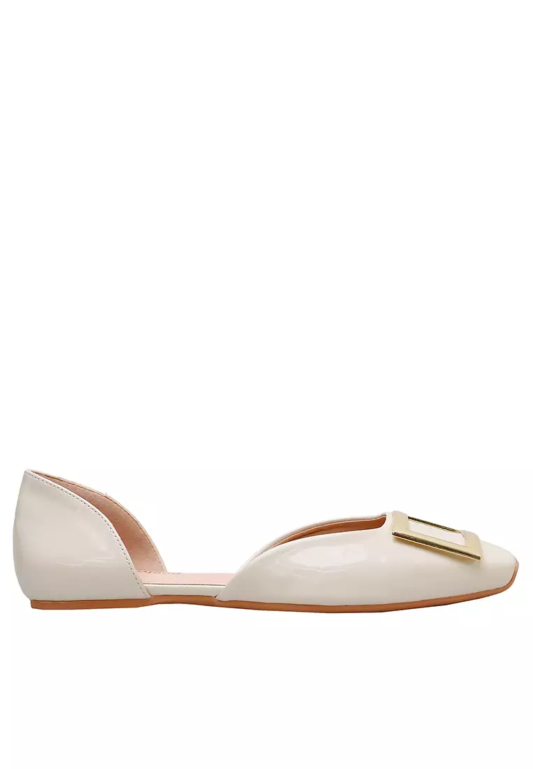Discount on Twenty Eight Shoes  shoes - SKU: Square Buckle Hollow Flat Shoes Ww1228-1
