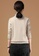 A-IN GIRLS beige Simple Striped Half Turtleneck Sweater 1E9F2AADB53306GS_2
