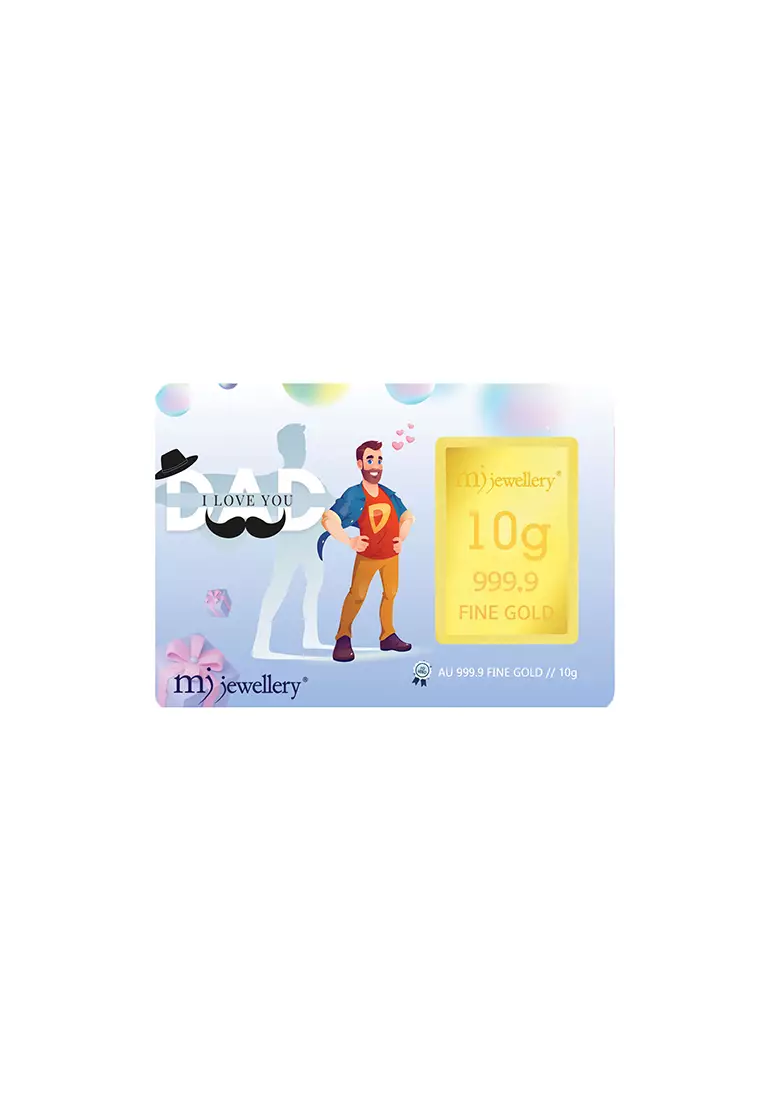 5G Gold Collection 999.9/24K Happy Father's day Gold Bar (10g)