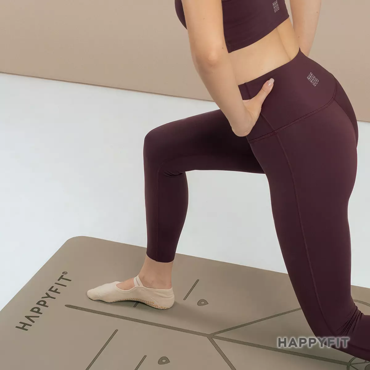 HAPPYFIT GRIP SOCKS BALLET - BEIGE