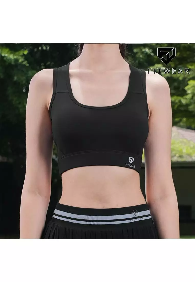 Fitwear SportBra Olahraga Wanita REYNA RACEBACK CUT-OUT - BLACK